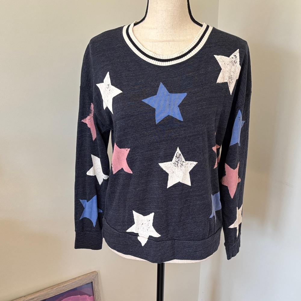 Splendid Black and White Knit Sweater